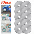 45mm Rotary Cutter Blades Set - 10 Sharp Replacement Blades for Quilting & Crafting