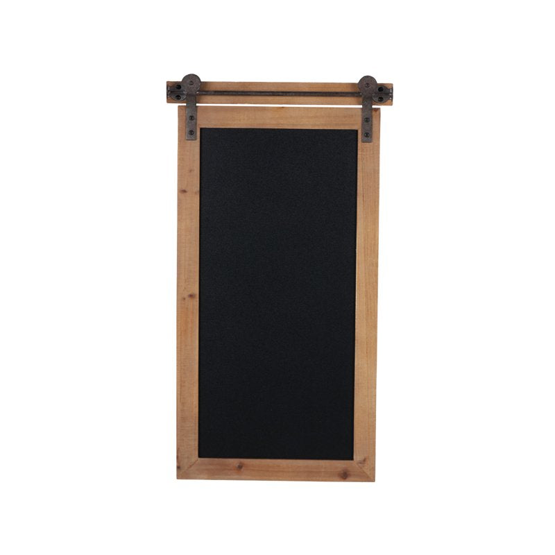Farmhouse Wall Decor Chalkboard Sign with Barn Door Top - Rustic Wooden Wall Art