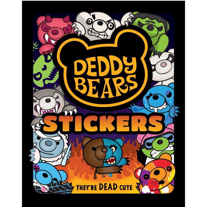 Deddy Bears Stickers Set - Colorful Undead Teddy Bear Decals for Notebooks & Water Bottles