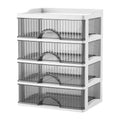 Clear Plastic Drawer Storage Organizer Box with Multiple Compartments for Desk, Vanity, Bathroom, and Kitchen