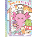 Kawaii Coloring Book with Rainbow Pencil & Stickers - 64 Pages for Kids