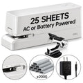 Electric Stapler for Office 25 Sheets with Staples & Remover - White & Black Options