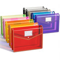 10 Pack Plastic Expanding File Folders with Snap Closure - A4 & Letter Size Organizer