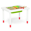 Kids Sensory Play Table with Musical Instruments and Storage Bin - White/Natural