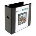 Deluxe 5-Inch Capacity View Binder with D-Rings - Black, 3 Pack