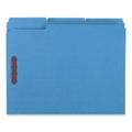 Reinforced Top Tab File Folders with Fasteners - Letter Size, Blue, 50 Pack
