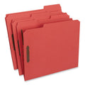 Reinforced Top Tab File Folders with Fasteners - Letter Size, Red, 50/Box