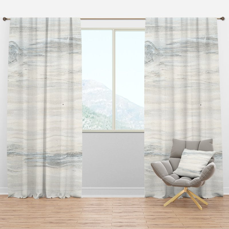 Modern Blackout Curtain Panel - Watercolor Colorfields Abstract Fabric