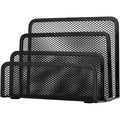 Desk Mail Organizer, Small Metal Mesh Letter Holder for Office & Home