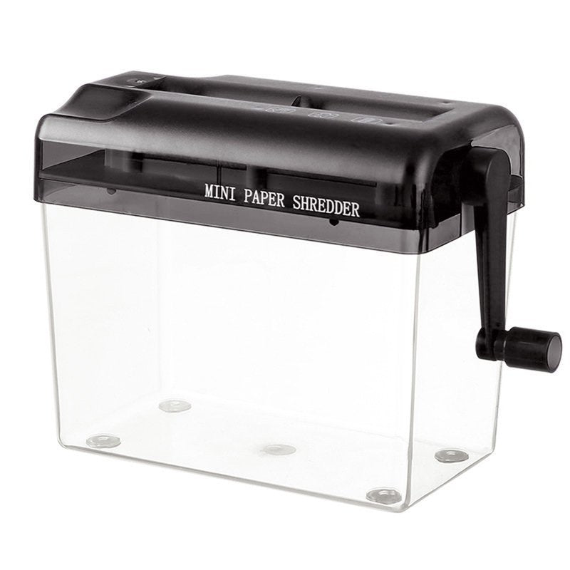 Mini Manual Paper Shredder for Office and Home Desktop A6 Compact Hand Operated