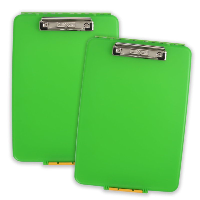 Storage Clipboard with Secure Locking Compartment - 9.5 x 13.5 Inches, Green & Black Options