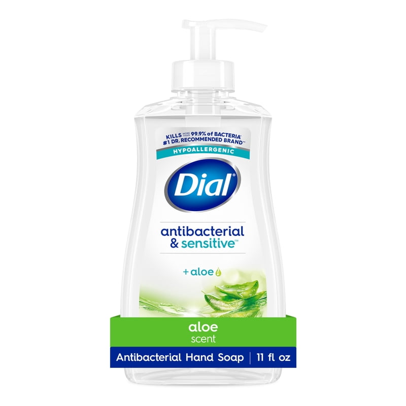Antibacterial Sensitive Liquid Hand Soap with Aloe - Hypoallergenic, 11 fl oz