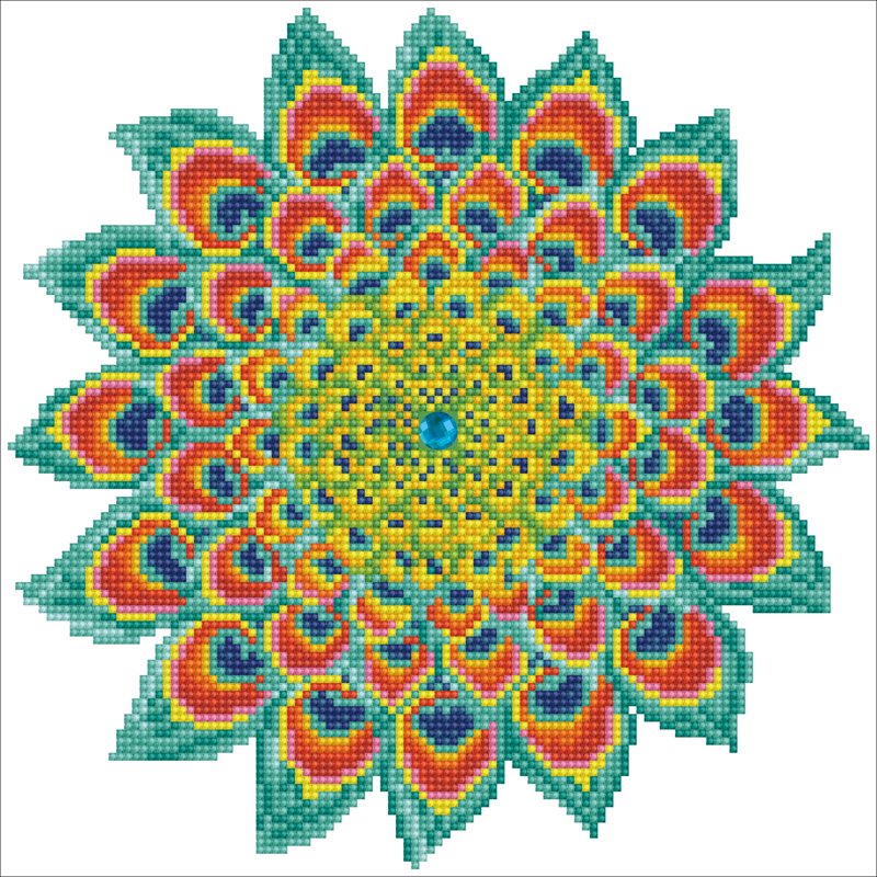 Peacock Mandala Diamond Painting Kit - Sparkling Art Craft for Adults & Teens