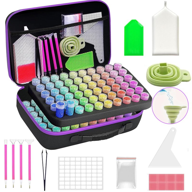 Diamond Painting Storage Containers with 120 Slots & Accessories Kit