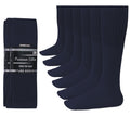 Diabetic Over The Calf Socks – Non-Binding Cushioned Cotton Knee High Men’s Socks Navy 6 Pairs
