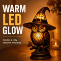 Witch Owl Night Light - 6 Inch Acrylic LED Desk Lamp (Variation: Black Cat Lamp-1)