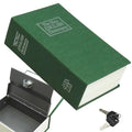 Small Green Book Safe with Key Lock - Hidden Disguise for Valuables