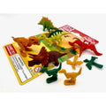 Dinosaur Eraser Set - Miniature Puzzle Erasers with T-Rex Stegosaurus Pterodactyl