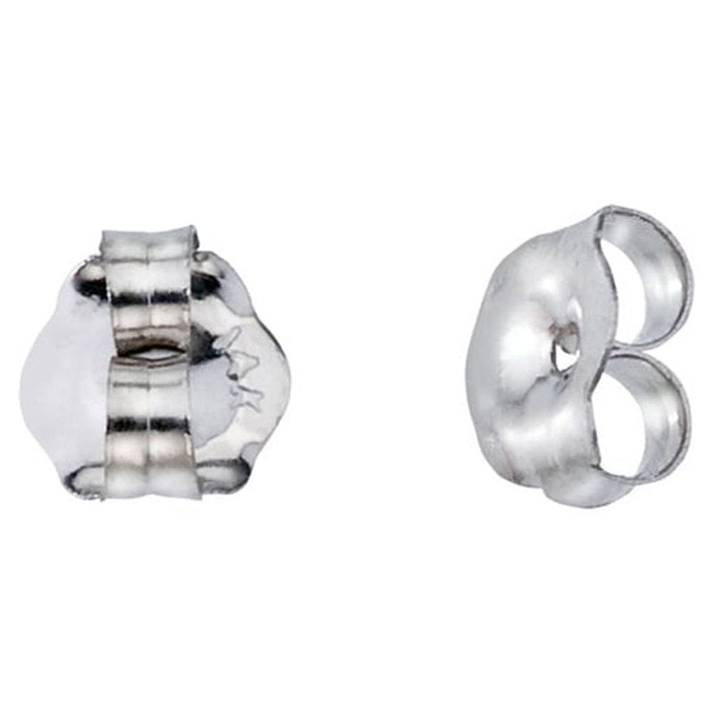 Replacement Earring Backs 14k White Gold - 1 Pair, Fits Non-Screw Posts