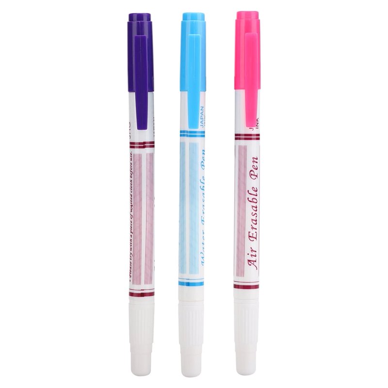 Water Erasable Fabric Marker Pen Pack for Sewing & Cross Stitch - Vanishing Ink