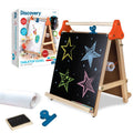 Discovery Kids 3-in-1 Tabletop Art Easel with Whiteboard Chalkboard & Paper Roll