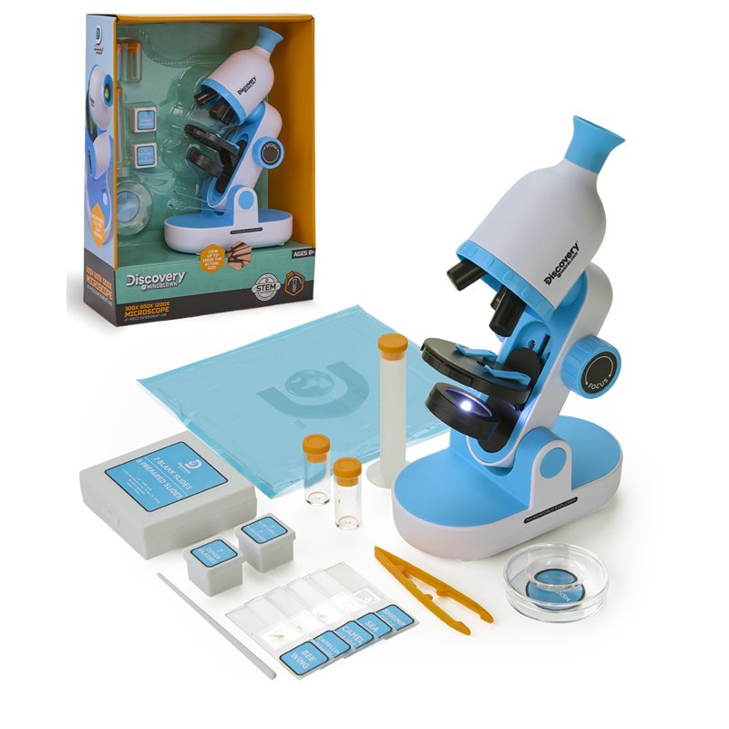 Kids Microscope Set with 1200X Magnification - STEM Science Lab for Children
