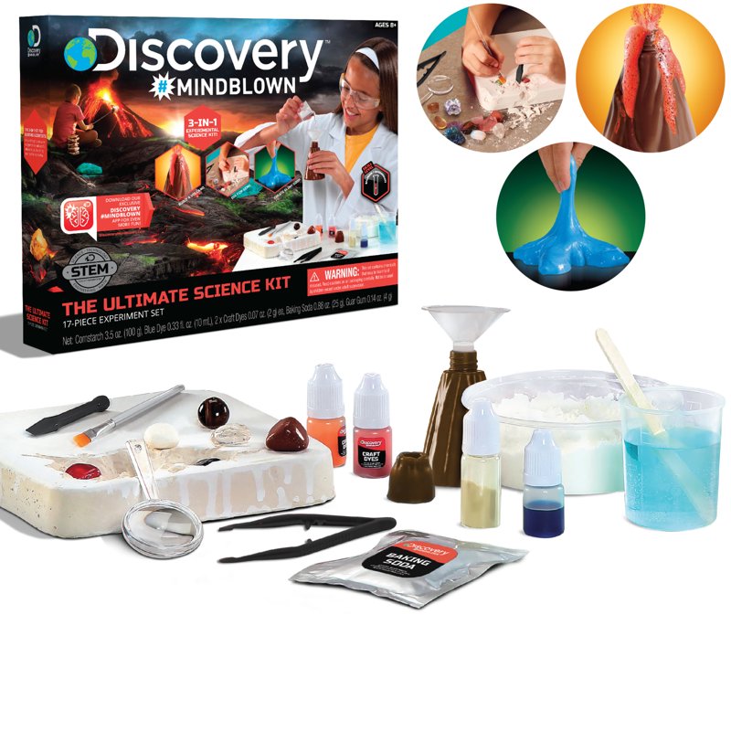 Science Experiment Kit with 17 Pieces - Chemistry, Physics & Archaeology Learning Set