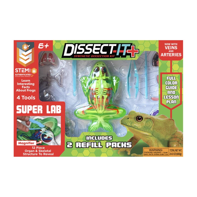 Dissect-It Deluxe Frog Dissection Kit for Kids - Safe STEM Learning Toy
