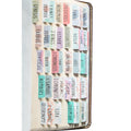 Bible Index Tabs Set with 66 Book Tabs and 18 Blank Tabs - Laminated, Easy to Apply