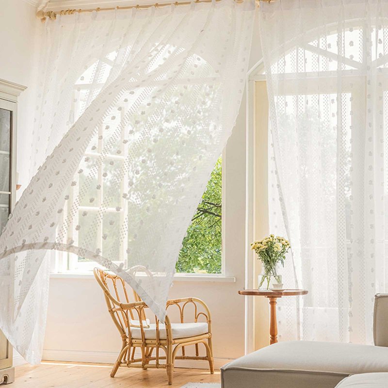 Lightweight Semi-Sheer Curtains for Living Room and Bedroom - Multiple Colors