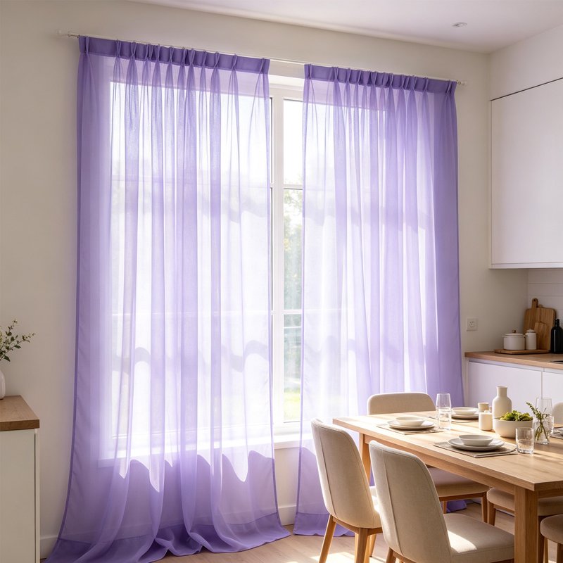 Sheer Curtains 78 Inch Long Light Filtering Window Drapes for Living Room & Bedroom
