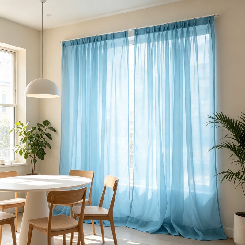 Sheer Curtains for Living Room & Bedroom - Light Filtering, Breathable, 78 Inch Length