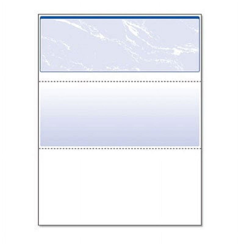 Business Checks with Security Features - Blue Marble Top, 8.5 x 11, 500 Sheets