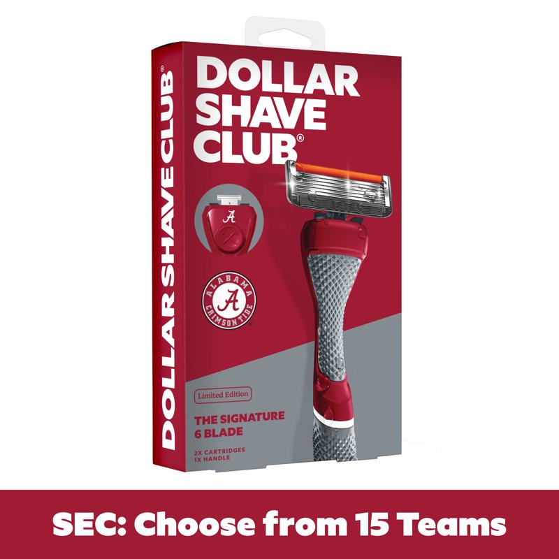 College Football Razor Set with Team Colors - 6-Blade Shaving Kit