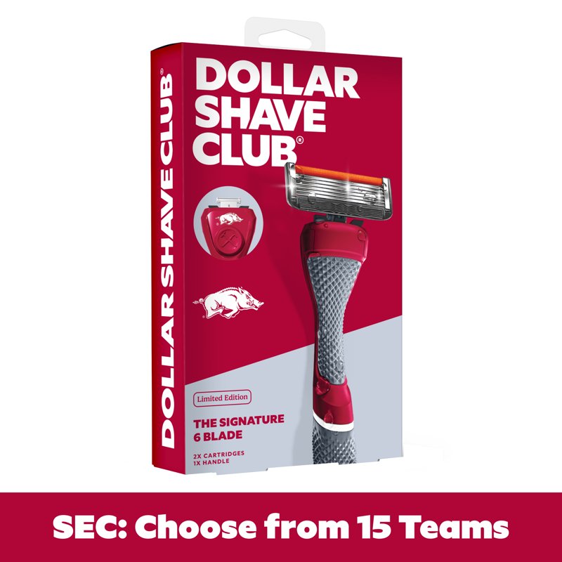 6-Blade Razor Starter Set with Reusable Handle and Replacement Blades