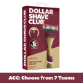 College Shaving Kit with Razor Handle & 6-Blade Refills - Multiple Colors