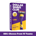 College Football Team Razor Set with 6-Blade Cartridges & Grip Handle