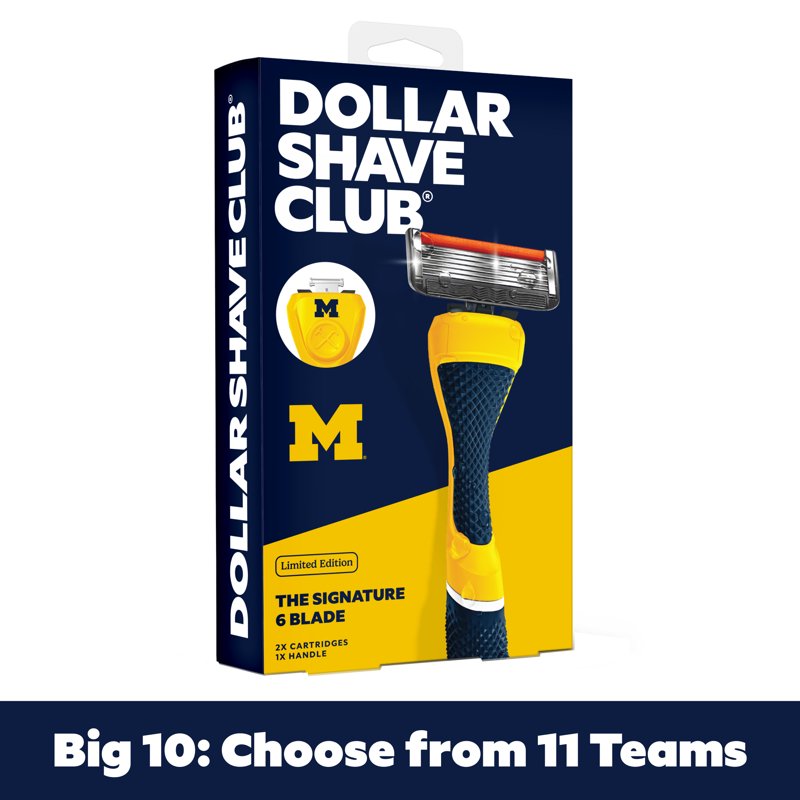 Men's Razor Starter Set with Handle & Refills - Michigan Wolverines Colors