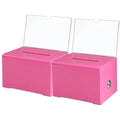 Acrylic Donation & Ballot Box with Lock 6x4x4 Inches for Voting Suggestions Fundraisers