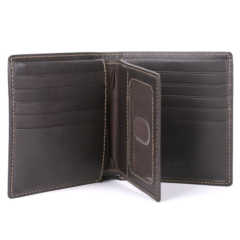 Men's Leather Regatta Convertible Card Case Wallet - Brown & Black