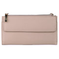 Women's Leather Cosmopolitan Wallet with Card Slots & Zipper Pockets