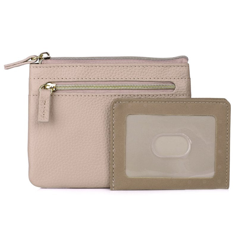 Leather ID Coin Card Case for Women - Multiple Colors