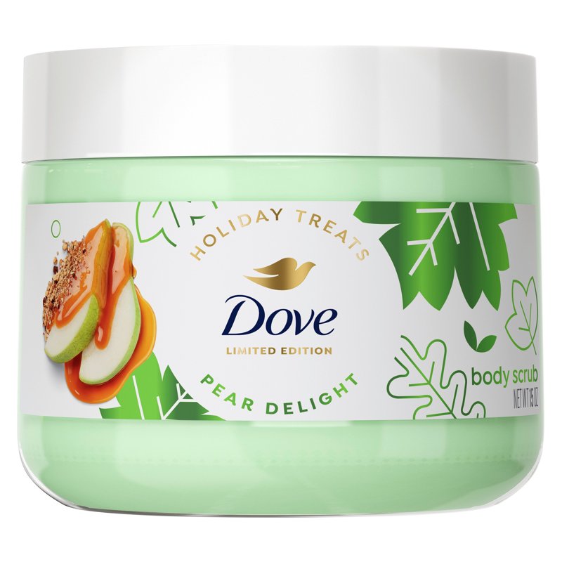 Pear Delight Body Scrub with Natural Exfoliants - Hydrating Seasonal Scent, 15 oz