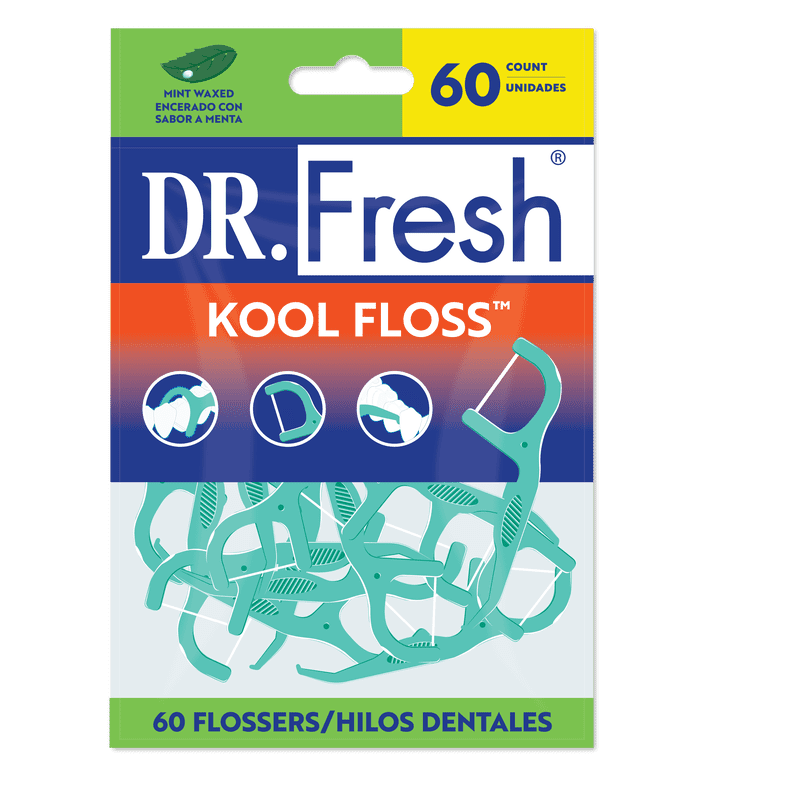 Waxed Dental Floss Picks with Mint Flavor - Resealable Pack of 60