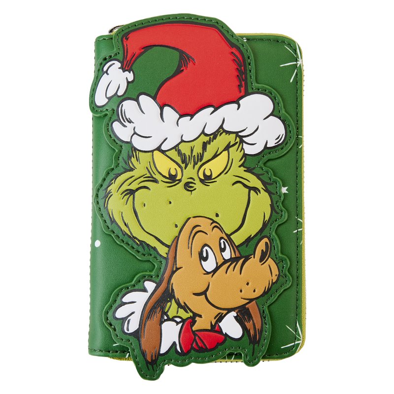 Dr. Seuss Santa Grinch & Max Zip-Around Wallet - Holiday Christmas Gift