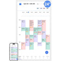 24 Inch Digital Family Calendar Touchscreen Wall Planner with Chore Chart