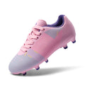Dream Pairs Kids Soccer Cleats Pink Purple SDSO224K Size 1 - Boys & Girls Football Shoes
