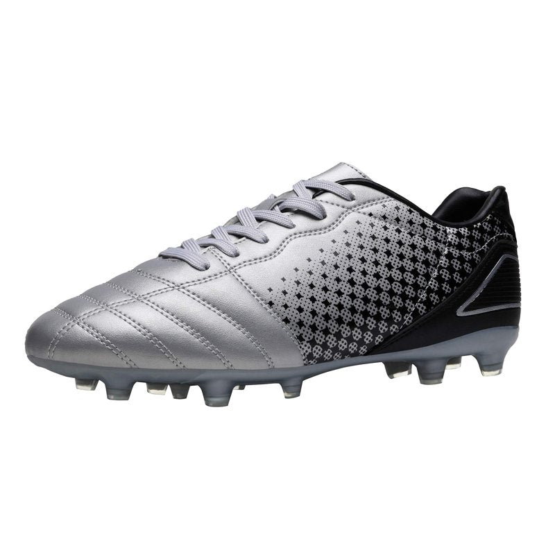 Dream Pairs Men's Firm Ground Soccer Cleats 8.5W Silver/Black, Wide