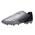 Dream Pairs Men's Firm Ground Soccer Cleats 8.5W Silver/Black, Wide