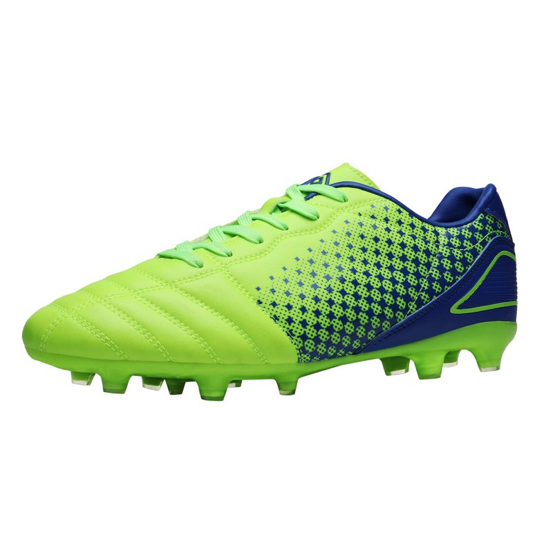 Dream Pairs Men's Firm Ground Soccer Cleats - Royal Blue/Neon Green, 10.5W, Wide